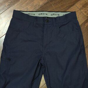 Orvis Quick Dry Navy Blue Pants Men's Size 32x30